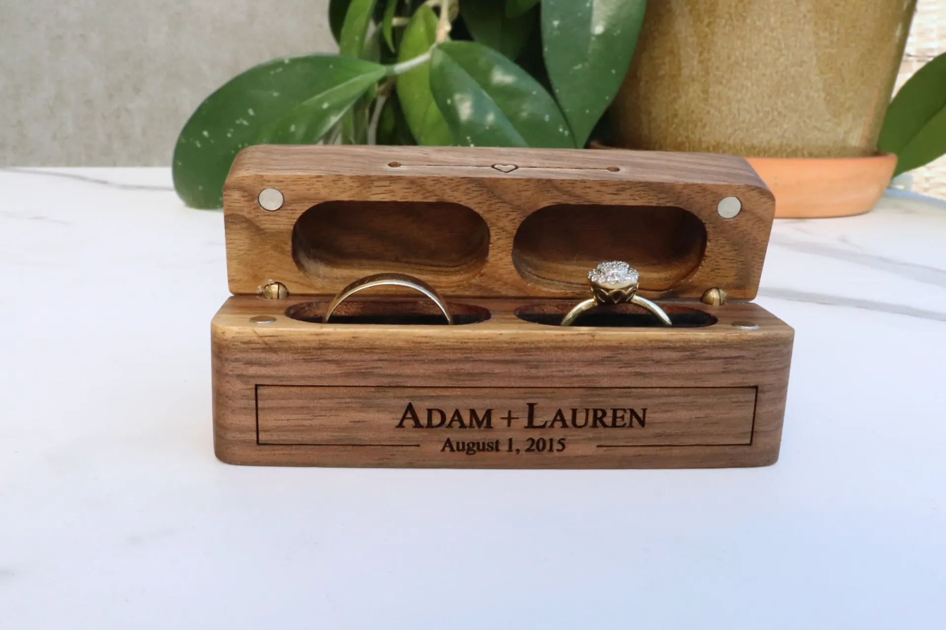 Laser Engraved Ring Box